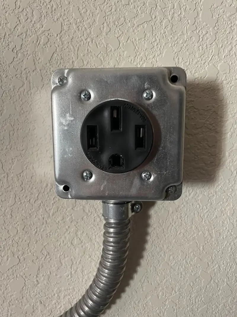 NEMA 14-50 outlet installed for Smart Home Electrical in Chackbay